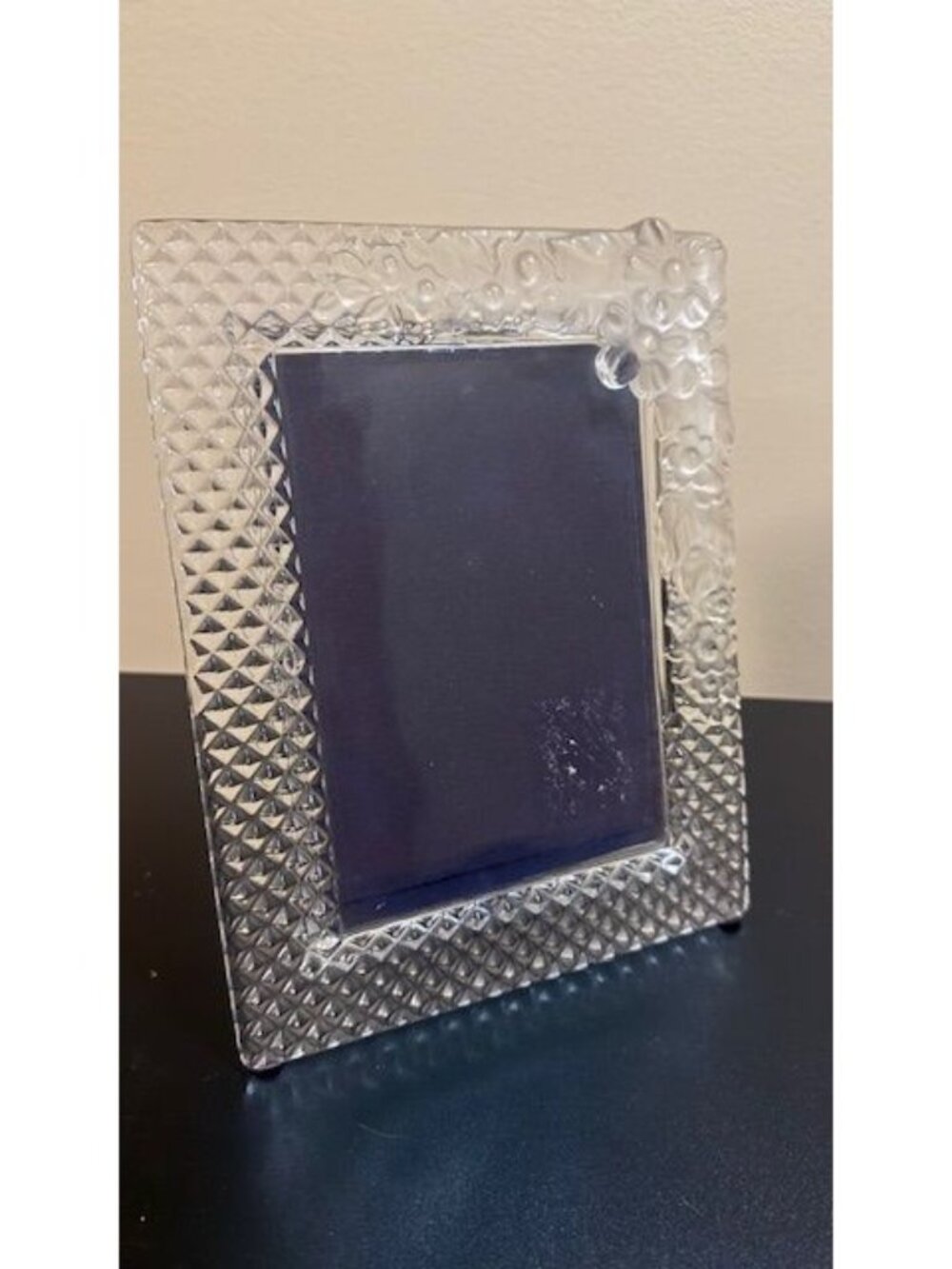 RARE Mikasa Woodrose Crystal Photo Frame 5x7 Image Size